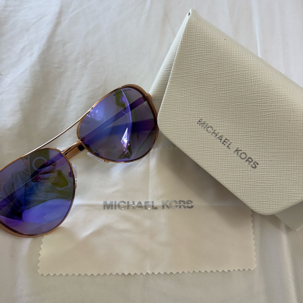 Michael Kors Purple Sunglasses Aviator Style